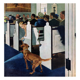 "Dog Walks Down Aisle of Church"  March 24  1956