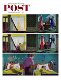 "Pillow Fight" Saturday Evening Post Cover  November 19  1955