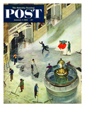 "Last Train Home" Saturday Evening Post Cover  January 2  1954