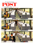 "Commuter Pickup" Saturday Evening Post Cover  September 15  1956