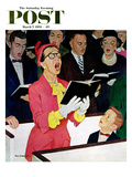 "Singing Praise" Saturday Evening Post Cover  March 7  1959