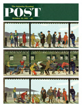 "Commuter Train" Saturday Evening Post Cover  October 20  1951