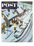 "Party After Snowfall" Saturday Evening Post Cover  February 12  1955