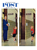 "Sticking out His Tongue" Saturday Evening Post Cover  February 7  1959