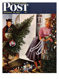 "Tree Love" Saturday Evening Post Cover  December 23  1950
