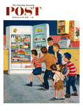 "Refrigerator Raid" Saturday Evening Post Cover  February 19  1955