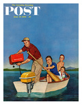 "Row  We're Out of Gas" Saturday Evening Post Cover  June 27  1959