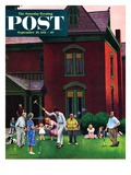 "Croquet Game" Saturday Evening Post Cover  September 29  1951