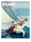 "Seasick Sailor" Saturday Evening Post Cover  August 22  1959