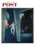 "Christmas Morning" Saturday Evening Post Cover  December 24  1955