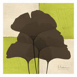 Ginkgo Brown Quad on Green