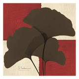 Ginkgo Brown Trio on Red