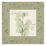 Serenity on Green Damask