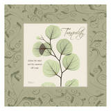 Tranquility on Green Damask