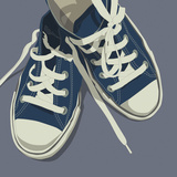 Lowtops (blue on gray)