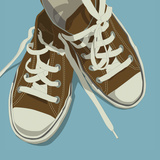 Lowtops (brown on blue)