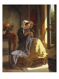 A Woman Sewing by an Open Window