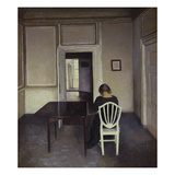 Interior with a Woman Seated on a White Chair