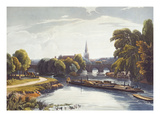 Abingdon Bridge and Church from 'A Series of Picturesque Views of the River Thames'