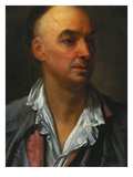 Portrait of Denis Diderot  Bust-Length  Wearing an Open  Lace-Collared  Shirt and Jacket