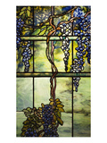 Detail from a Fine Leaded Glass Triptych Window (Wisteria)