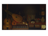 A Still Life of a Large Viol  a Lute  a Violin  a Recorder  and a Harpsichord with a Terrestrial…