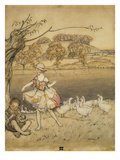 An Illustration to 'English Fairy Tales': Tattercoats Dancing While the Gooseherd Pipes