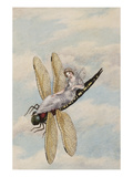 A Fairy Reclining on a Dragonfly
