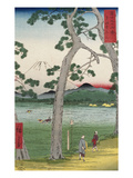 Fuji on the Left of the Tokaido Road  from 'Thirty Six Views of Mount Fuji'