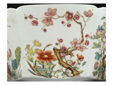 Prunus Branch and Floral Detail from an Extremely Rare Famille Rose Bowl