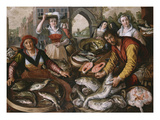 The Four Elements: a Fishmonger's Stall in a Town with the Miraculous Draught of Fishes Beyond -…