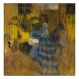 Interior Yellow and Blue  Cat and Child; Interieur Jaune Et Bleu  Chat Et Enfant