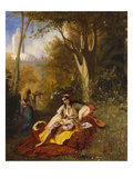 An Algerian Woman and Her Servant in a Garden
