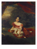 Portrait of Miss Julia Beatrice Peel Seated Full Length Wearing a Pink Dress with a Sash and…