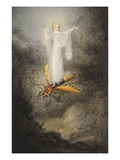 A Fairy Standing on a Moth