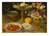 A Still Life with Strawberries on a Silver Plate  a Tazza with Sweetmeats  a Silver Gilt Bowl of…