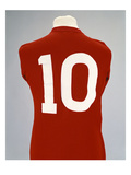 A Red England World Cup Final International Shirt  No10  Worn by Geoff Hurst in 1966 World Cup…