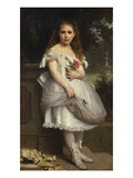 Portrait of Anna Mounteney Jephson  Full Length  Wearing a White Dress on an Terrace