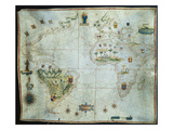 Portolan Chart of the Americas  Africa and Europe