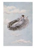 A Fairy Resting on a Feather