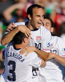 Pasadena  CA June 25 - Alejandro Bedoya  Carlos Bocanegra and Landon Donovan