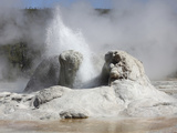 Grotto Geyser Eruption  Upper Geyser Basin Geothermal Area  Yellowstone National Park
