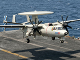 A US Navy E-2C Hawkeye Prepares to Land Aboard USS Eisenhower