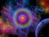 Colorful Emissions are Released from a Distant Star