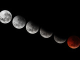 A Composite Showing Different Stages of the 2010 Solstice Total Moon Eclipse