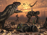 Dinosaurs and Robots Fight a War of the Survival of the Fittest
