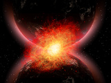 Artist's Concept Illustrating the Point When Two Planets Touch