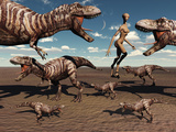 A Reptoid Being and Her Pet Dinosaurs