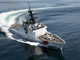 US Coast Guard Cutter Waesche in the Navigates the Gulf of Mexico