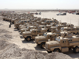 Mine Resistant Ambush Protected Vehicles at Camp Taqaddum  Iraq